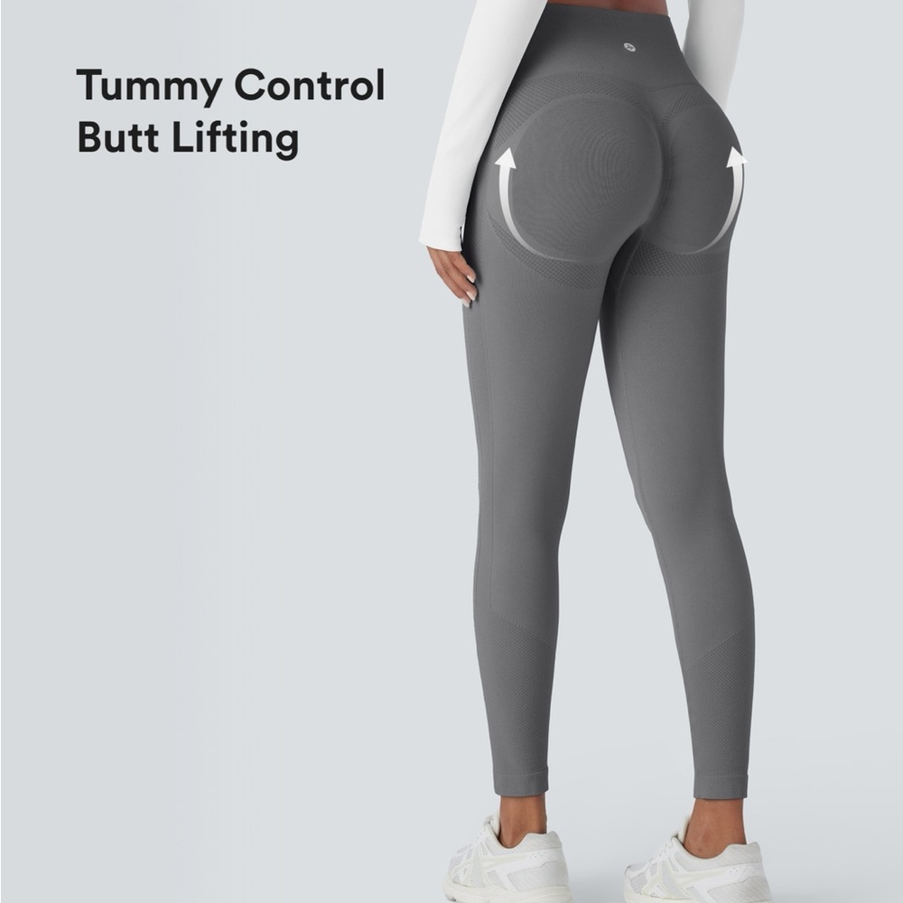 Sleek Gray High-Waisted Leggings